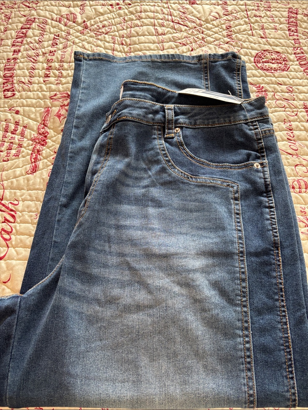 NWT Time and Tru Women's Wide Leg Medium/Dark Blue Jeans SIZE 20